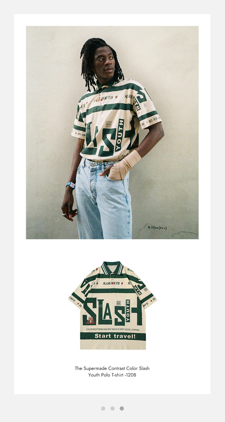 The Supermade American Colorblock Hip Hop Baseball Jersey